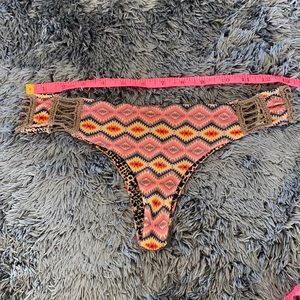 Acacia swimwear Navajo (?) print crochet bottoms